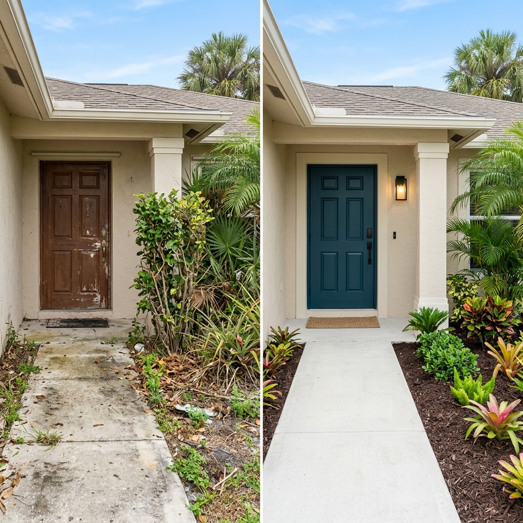 Front Entry Refresh — Before and After