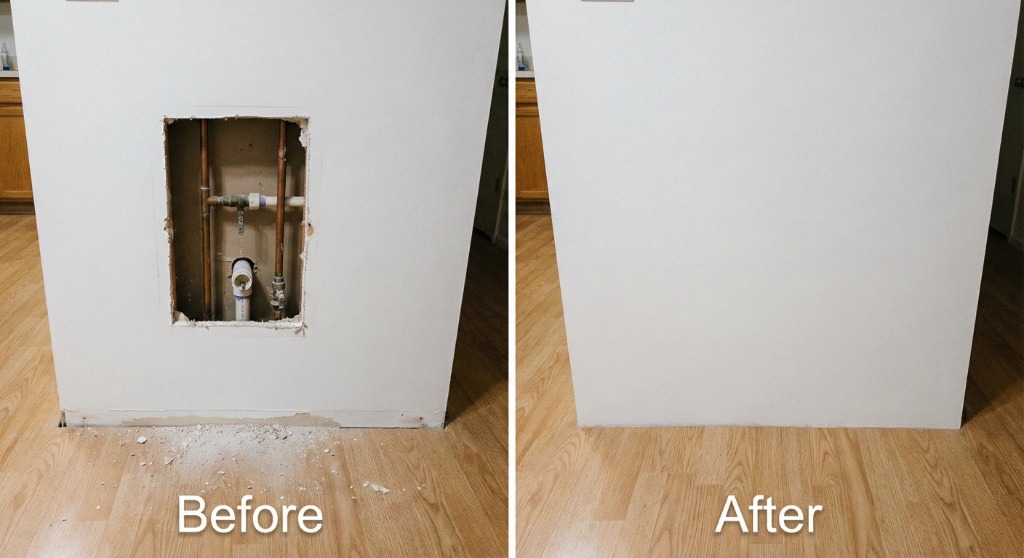 Water Damage - After: Restored Surface