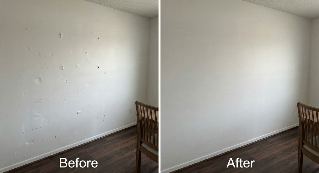 Water Damage - Before: Blistering Stucco